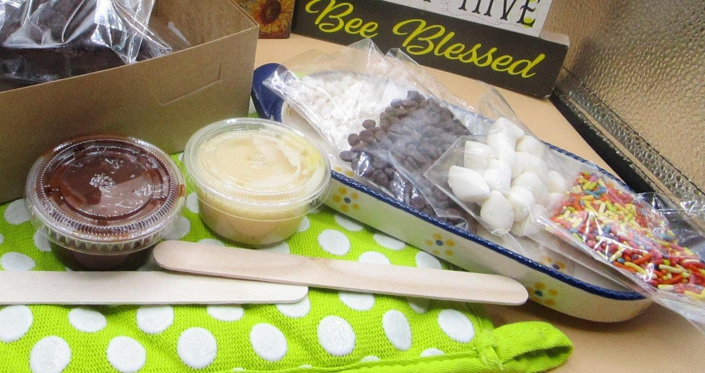 Kit de décoration de brownie S'mores sans gluten - Végétalien et sans allergènes