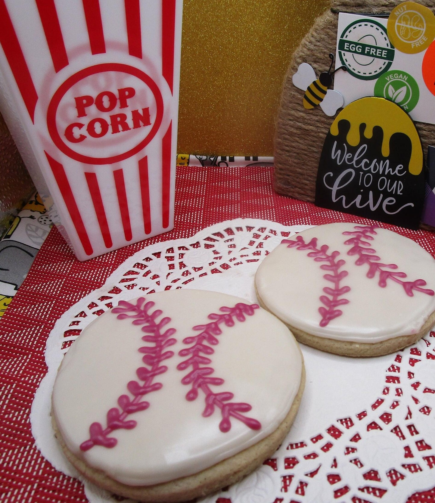 Premium Gluten Free Sugar Cookies - Baseball Edition
