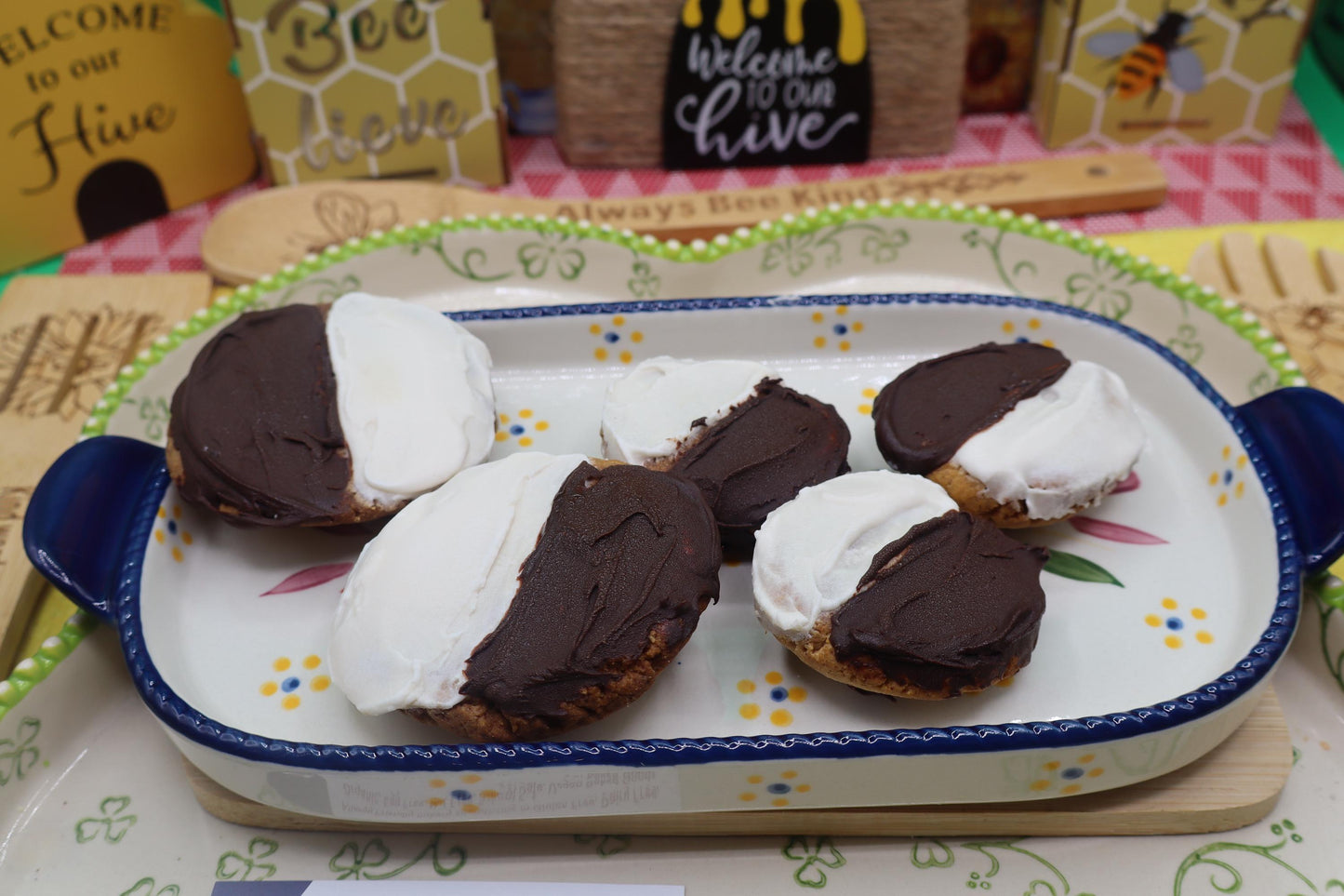 Cookies noirs et blancs riches en protéines - Végétalien et sans gluten