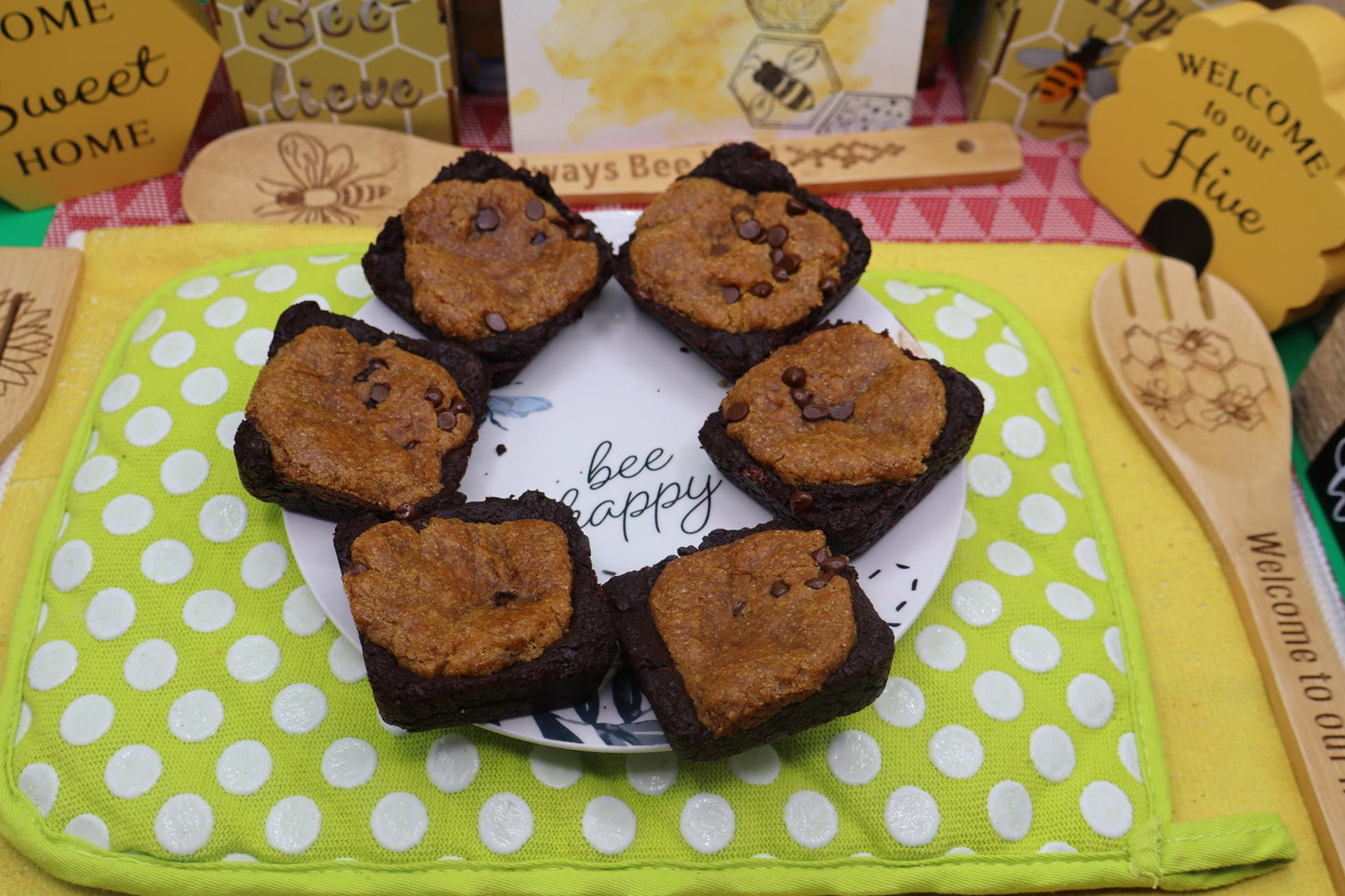 Brownies Brookie Sans Gluten - Barres Desserts Végétaliennes et Respectueuses des Allergies
