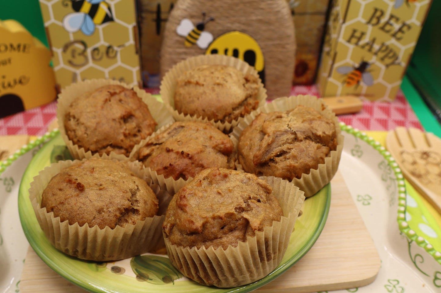 Muffin à la banane sans gluten - Végétalien et sans noix