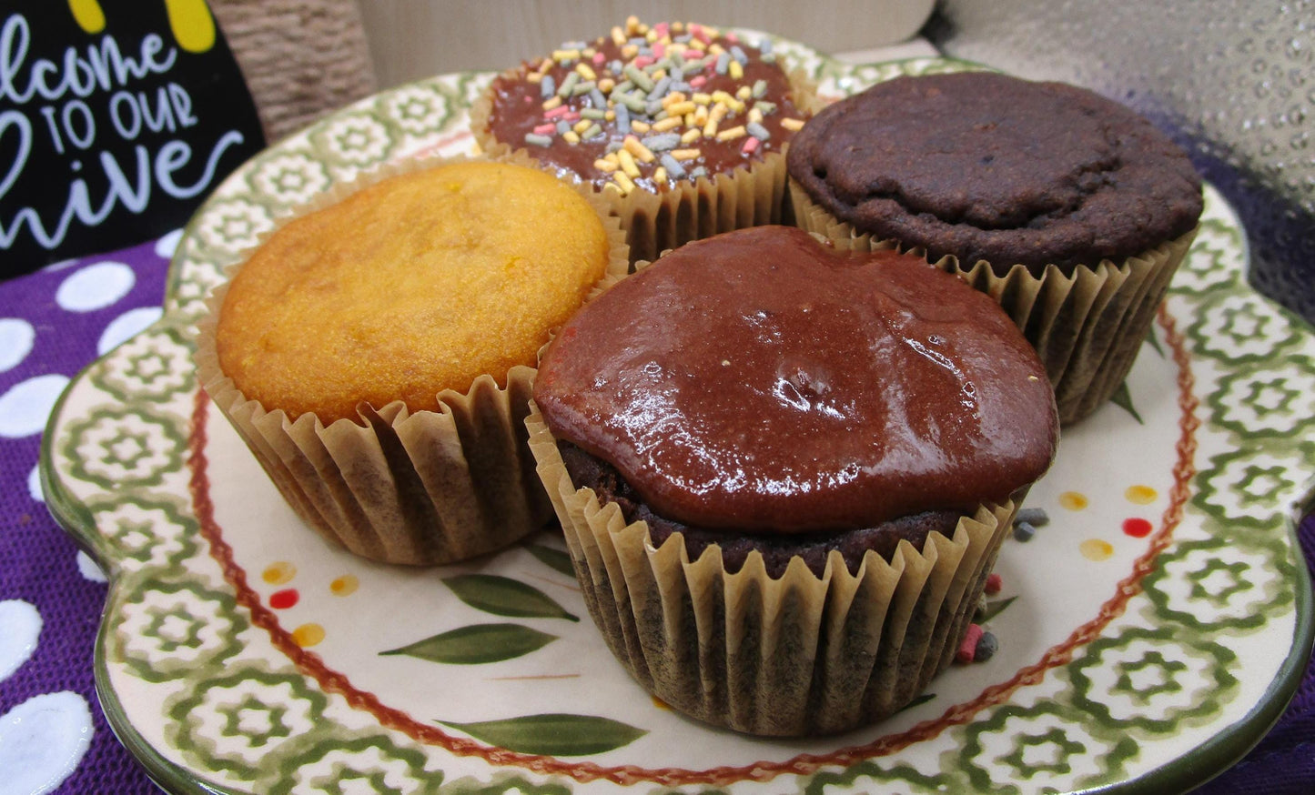Cupcakes sans sucre et sans gluten - Chocolat et Vanille