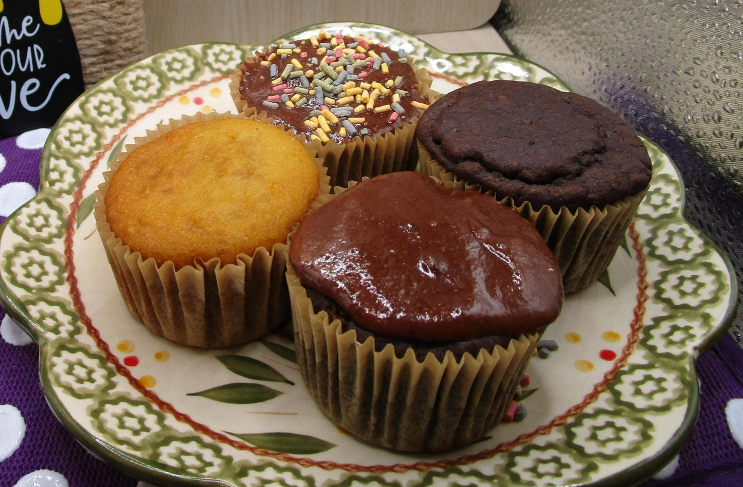 Cupcakes sans sucre et sans gluten - Chocolat et Vanille