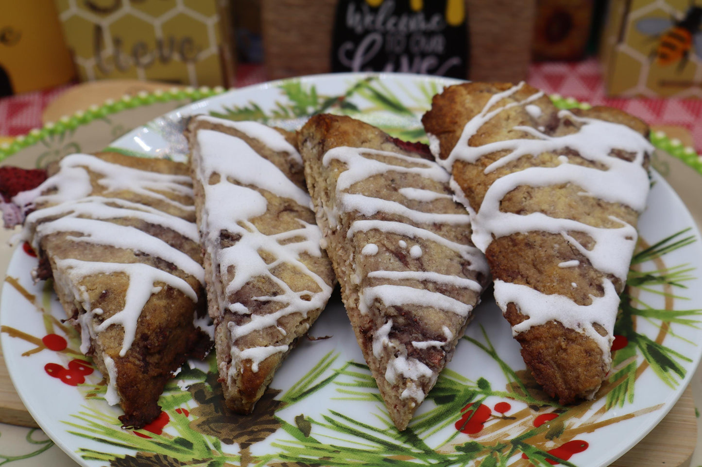 Scone Gourmet à la Fraise - Sans Sucre, Sans Gluten, Végétalien