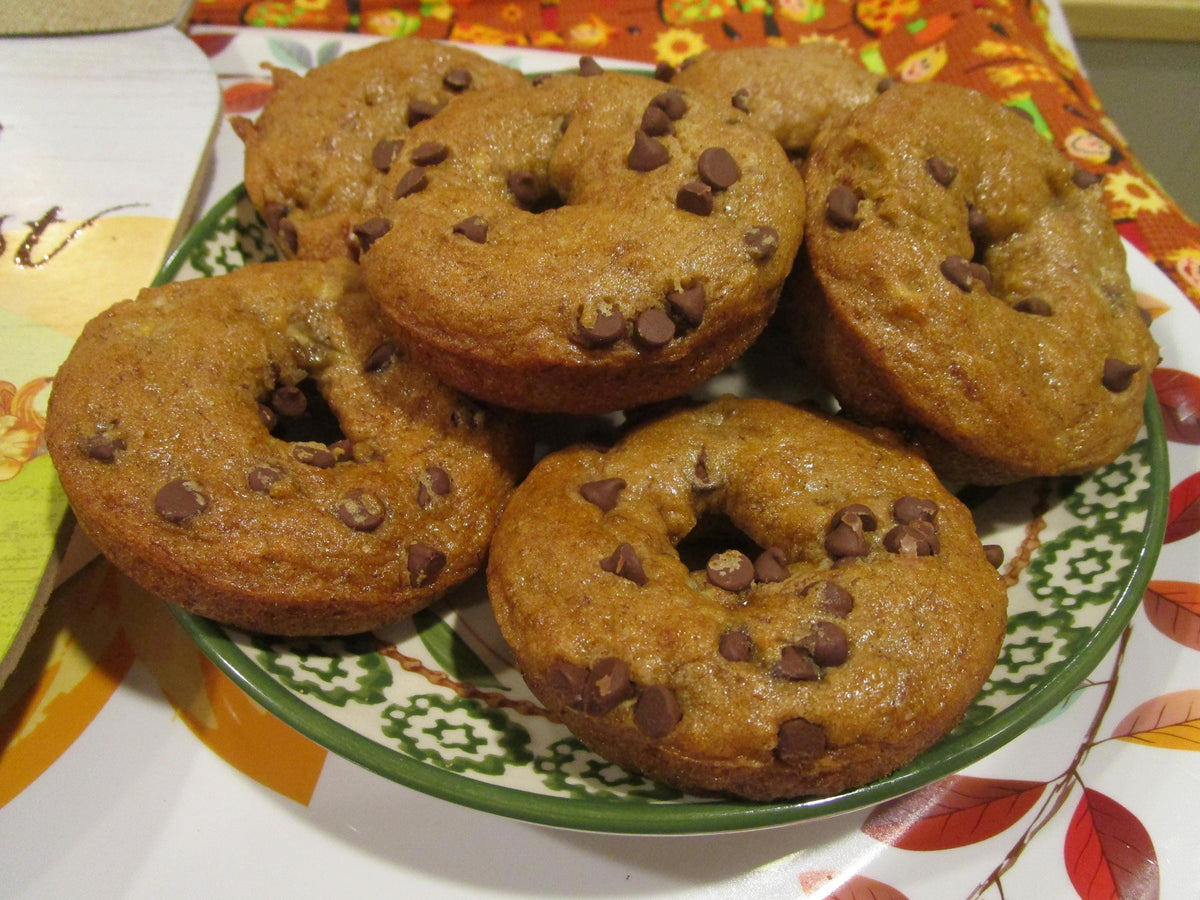 Donas de Pan de Plátano Sin Gluten - Veganas y Sin Nueces