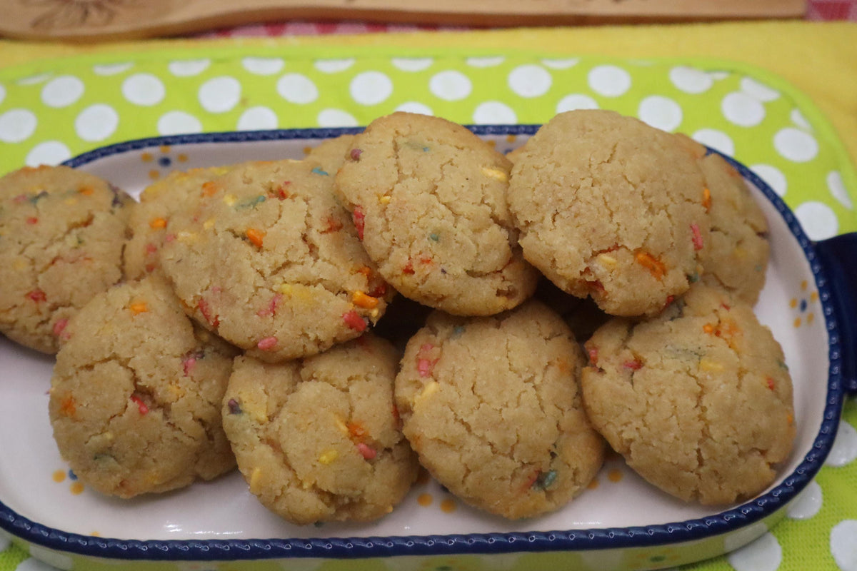 Keto Vanilla Birthday Cake Sugar Cookies - Gluten Free & Vegan