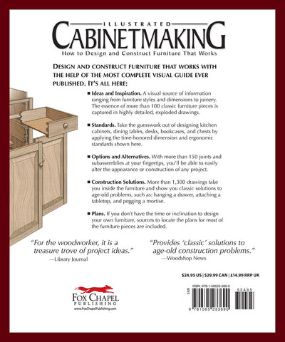 Mastering Cabinetmaking: A Comprehensive Visual Guide to Furniture Design and Construction (Spiral Bound) - Korvel