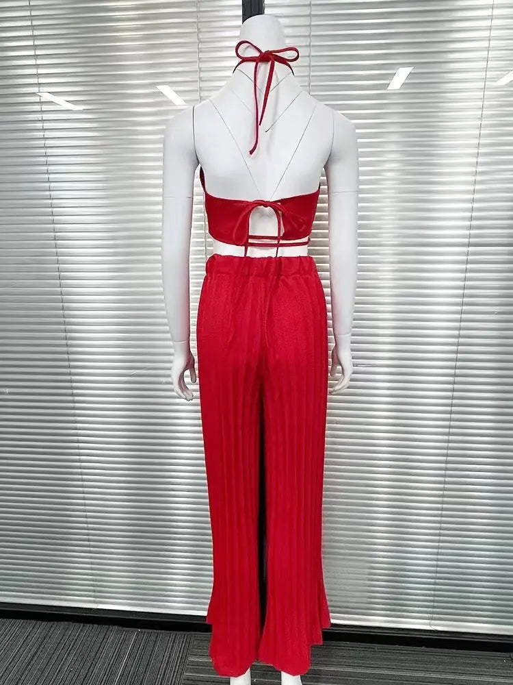 Ensemble jupe et haut uni pour femmes printemps 2023