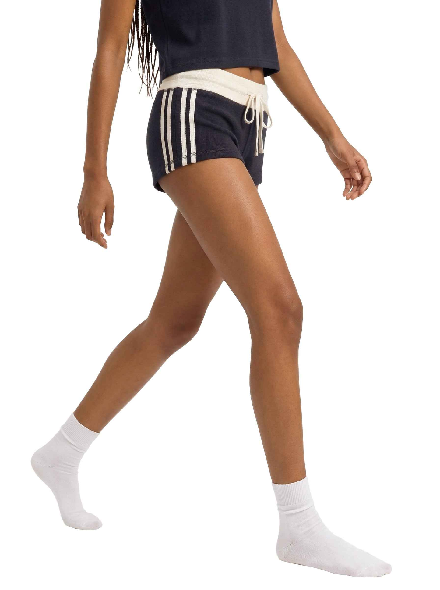 Pantalones Cortos de Entrenamiento con Rayas Contrastantes para Mujer Loki & Ivy