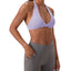 Soutien-gorge de sport à col halter plissé pour femmes Loki & Ivy