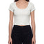 Loki & Ivy Women's Solid Color Slim Crop T-Shirt