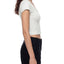 Loki & Ivy Women's Solid Color Slim Crop T-Shirt