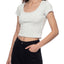 Loki & Ivy Women's Solid Color Slim Crop T-Shirt
