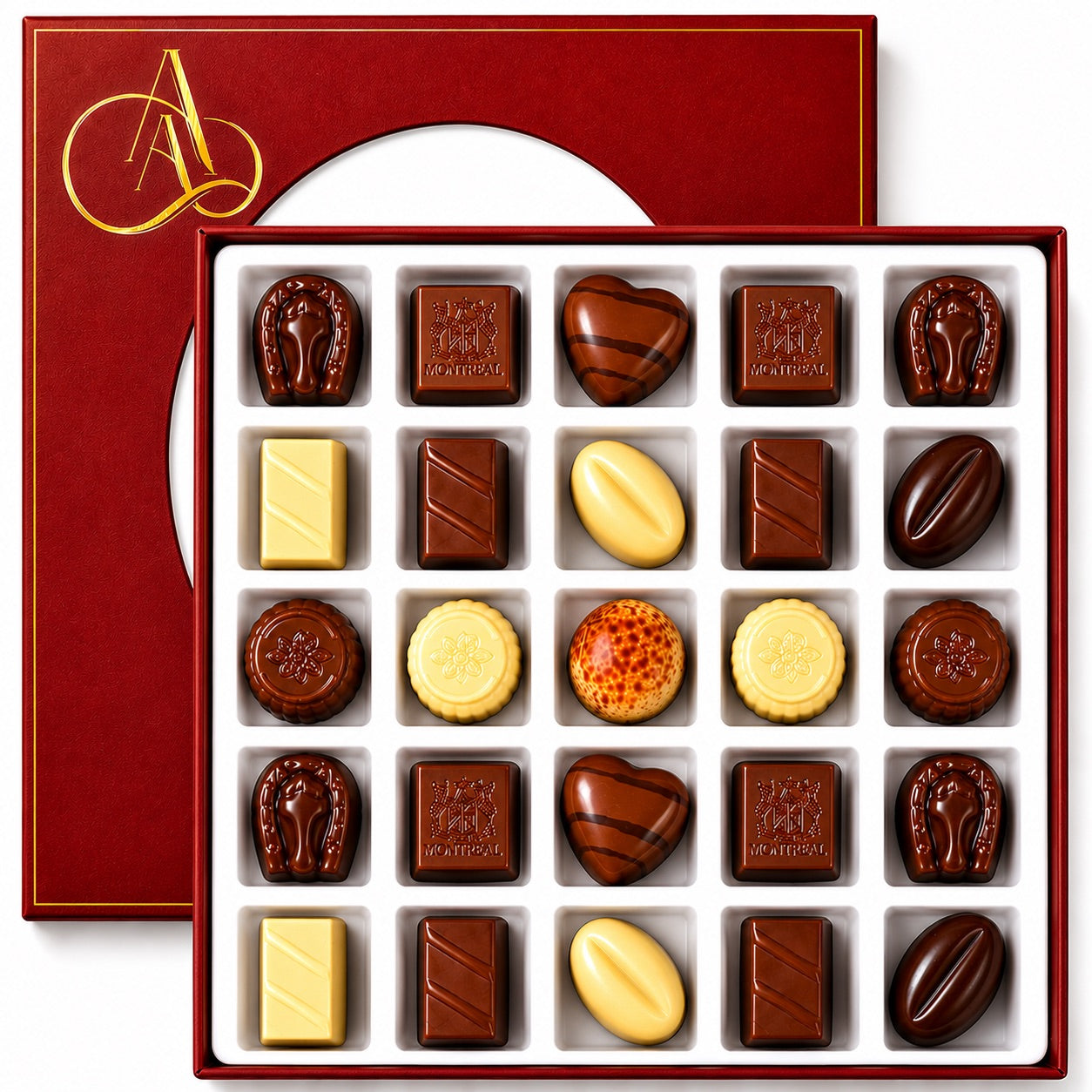 Caja de regalo de trufas de chocolate belgas sin azúcar Andy Anand – 48 piezas