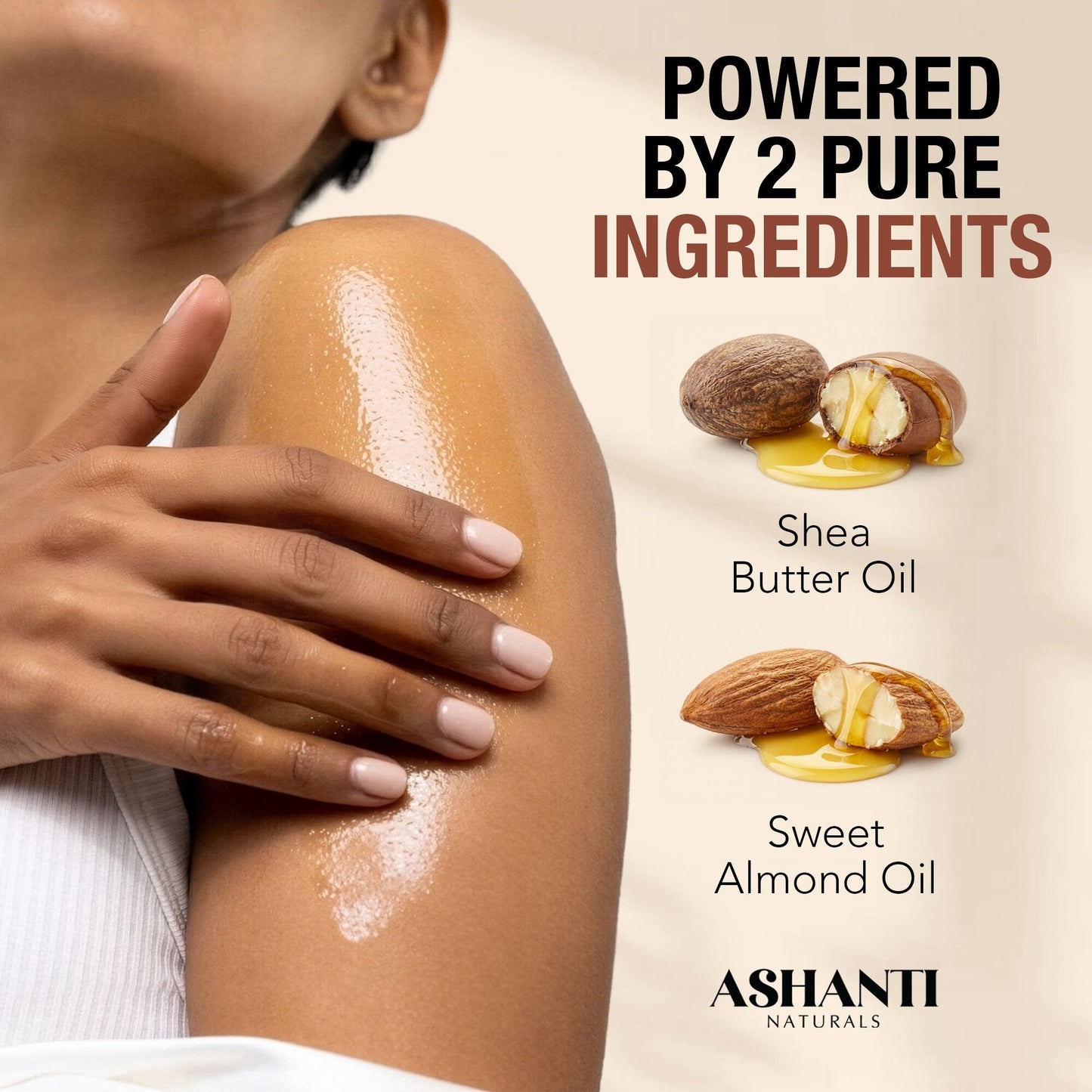 Huile Corporelle Shea & Amande Ashanti Naturals - Ambre de Minuit