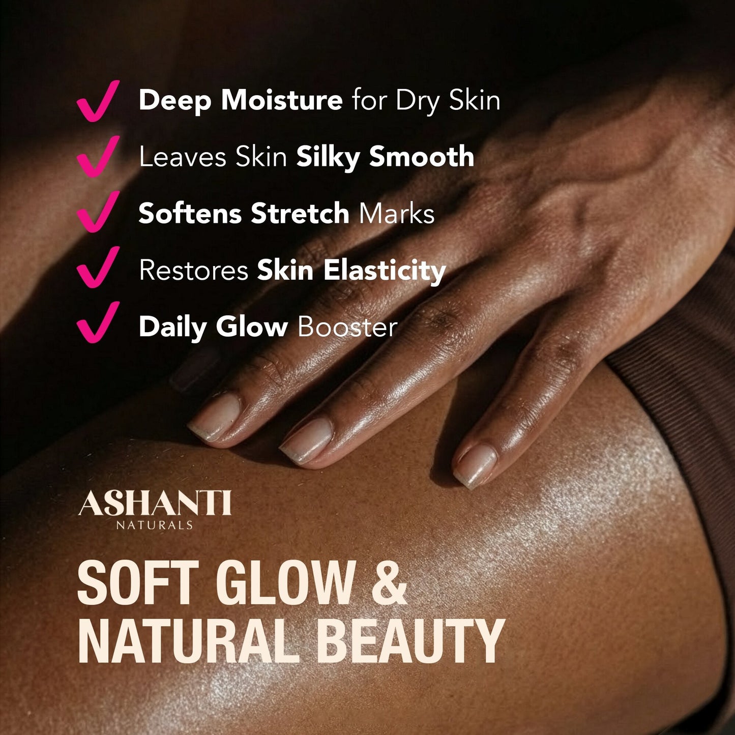 Huile Corporelle Shea & Amande Ashanti Naturals - Baisers Roses