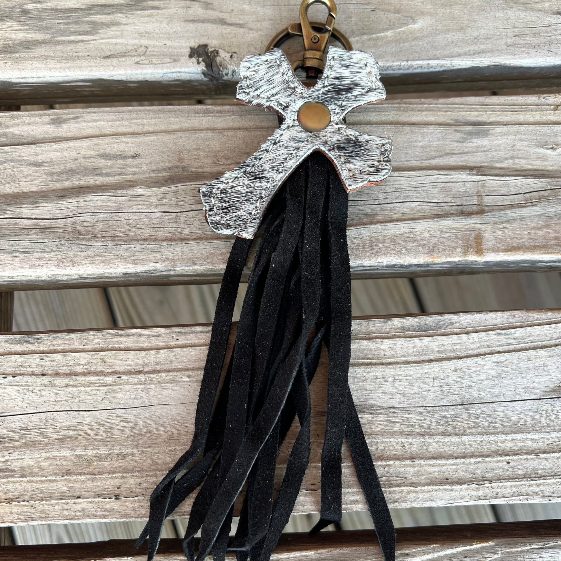 Cowhide Cross Keychain - Korvel