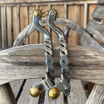 Elegant Silver Twisted Spurs for Women - Korvel