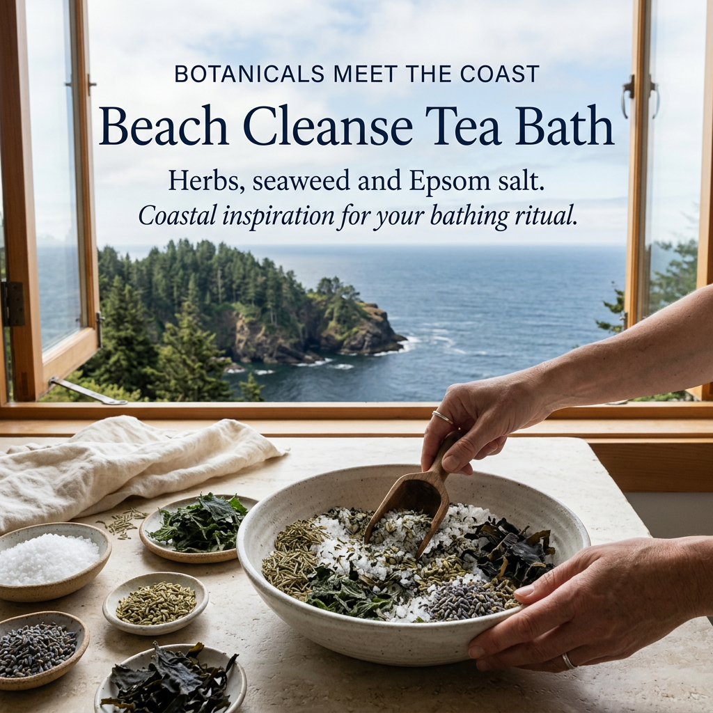 Bain de thé purifiant pour la plage