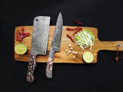 Premium Damascus Steel Chef Knife Collection - Korvel