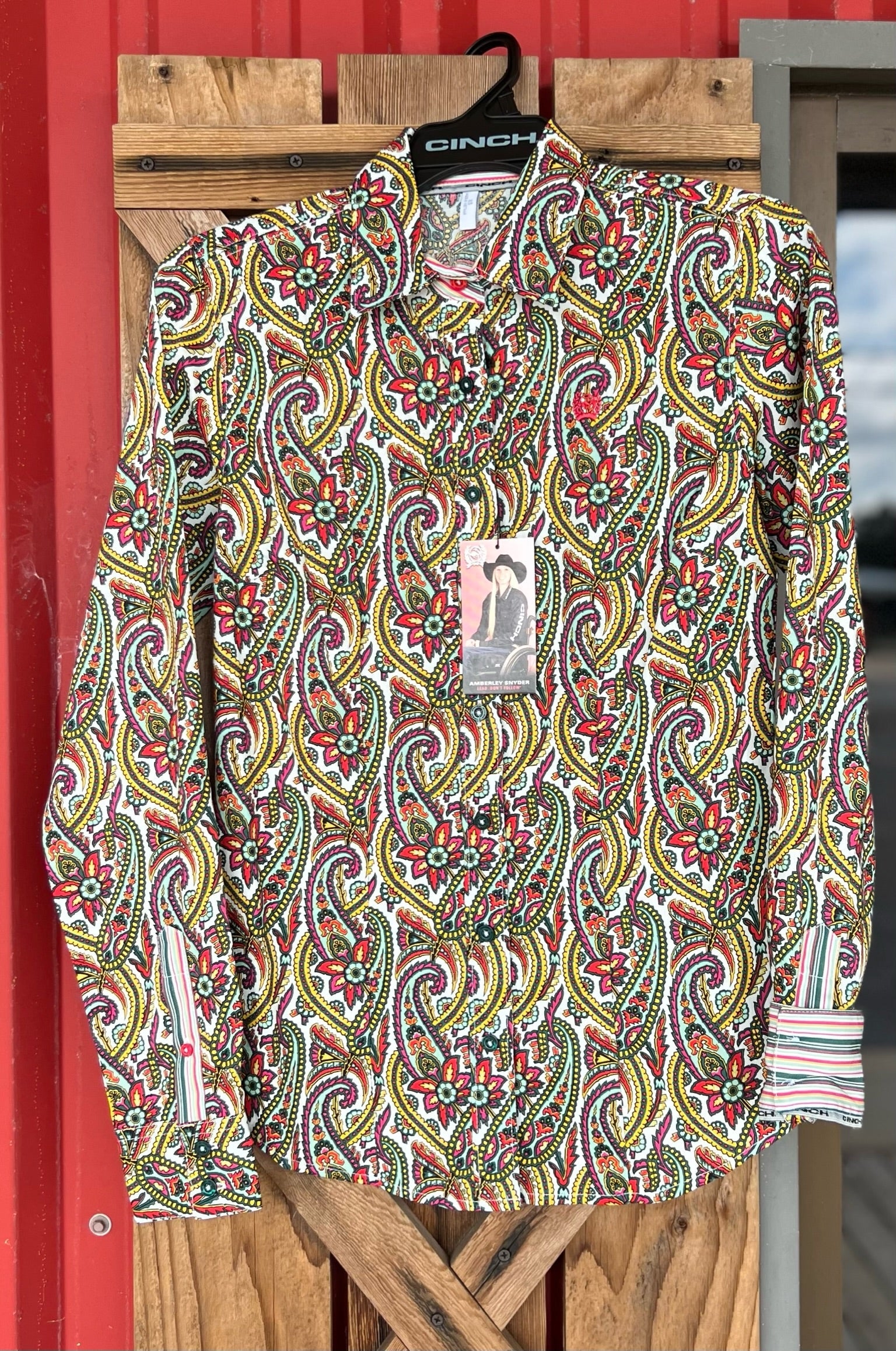 Vibrant Floral Paisley Cinch Shirt for Women - Korvel
