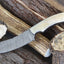 Artisan Crafted Damascus Steel Hunting Knife with Bone Handle - Korvel
