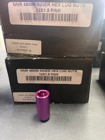 NNR 12x1.5 Inner Hex Lugs - Pink
