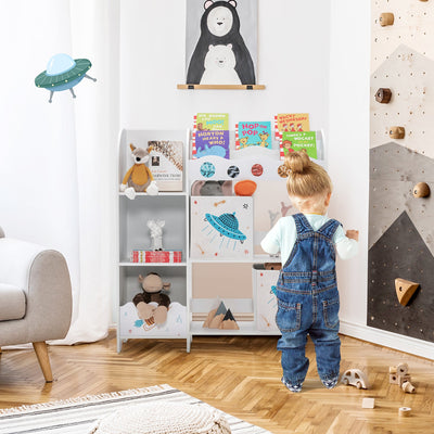 Organisateur de jouets et de livres pour enfants avec bacs de rangement