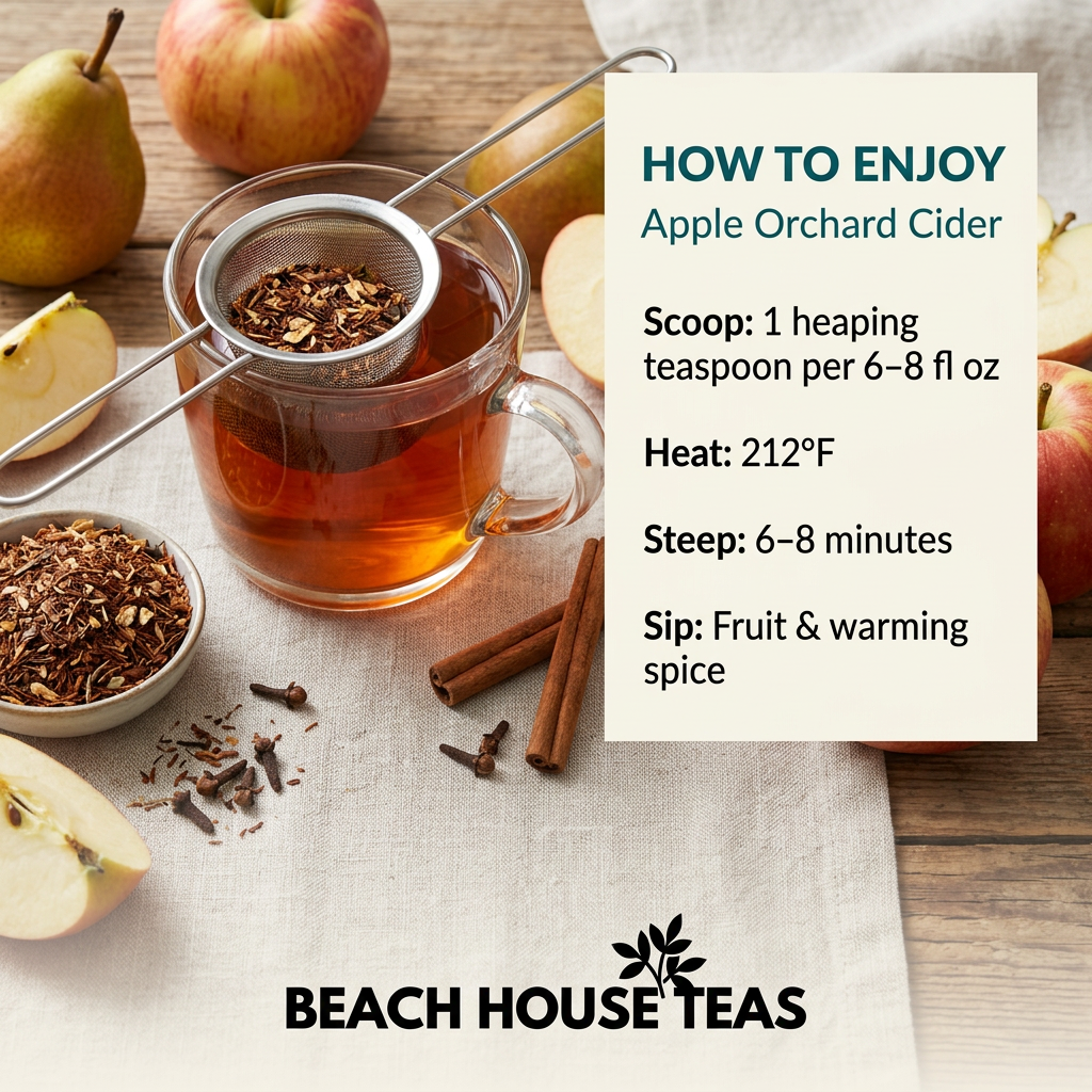 Té de hojas sueltas de sidra de manzana