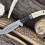Premium Custom Damascus Steel Clip Point Hunting Knife - Korvel