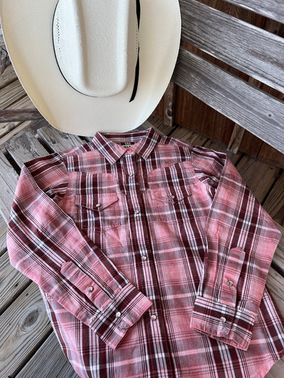 Ariat Girls' Saguaro Plaid Long Sleeve Shirt - Korvel