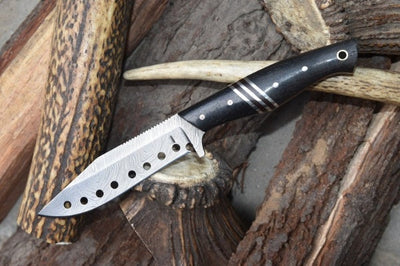 Premium Custom Damascus Steel Clip Point Hunting Knife - Korvel