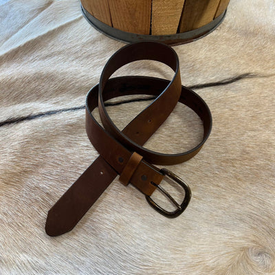 Premium Aged Bark Work Belt for Men | Justin - Korvel