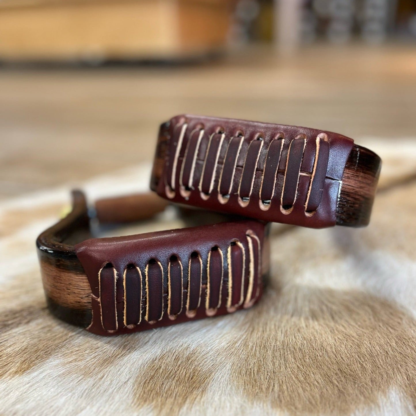 Premium 2" Flatbottom Triple Finish Stirrups by Nettles - Korvel