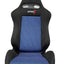 SPDZ1 Pole Position 7 Racing Seats - Black Cloth/Blue Kevlar Mesh