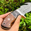 Premium Raindrop Damascus Guthook Skinning Knife - Korvel