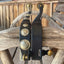 Elegant Black Steel Spurs with Silver Concho Accents - Korvel