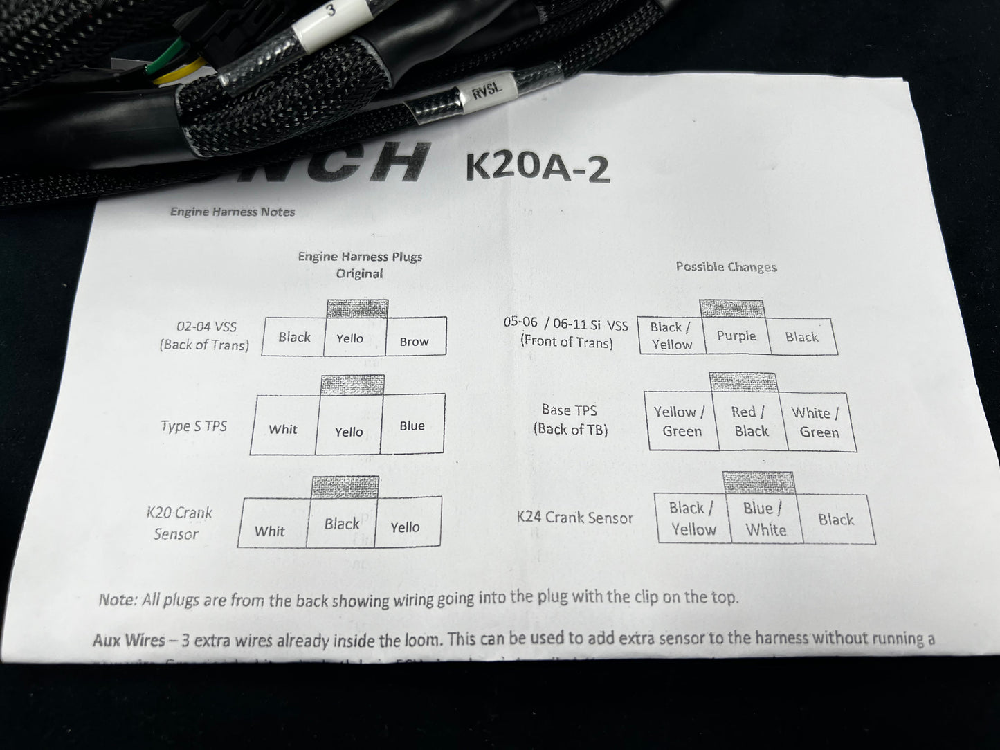 SPDZ1 OBD2 Budget Tucked K-Series Harness V2 for K20 K24 Civic Integra