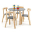 5-Piece Kids Wooden Activity Table and Chair Set - Gray