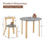 5-Piece Kids Wooden Activity Table and Chair Set - Gray