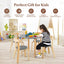 5-Piece Kids Wooden Activity Table and Chair Set - Gray