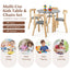 5-Piece Kids Wooden Activity Table and Chair Set - Gray