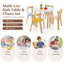 5-Piece Kids Wooden Activity Table and Chair Set with Toy Bricks