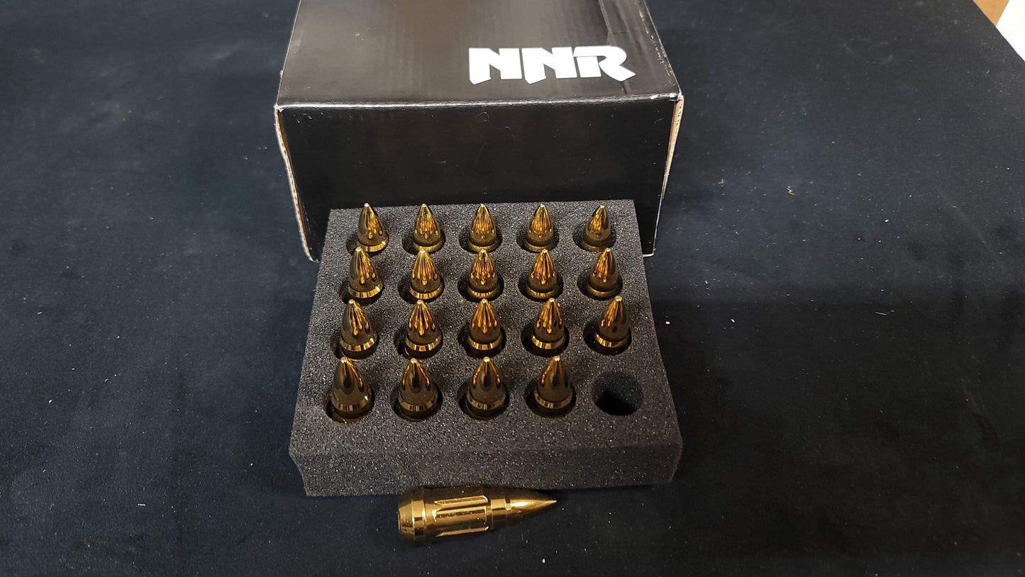 NNR Steel Close Ended Lug Nuts with Bullet Spike - 20pcs