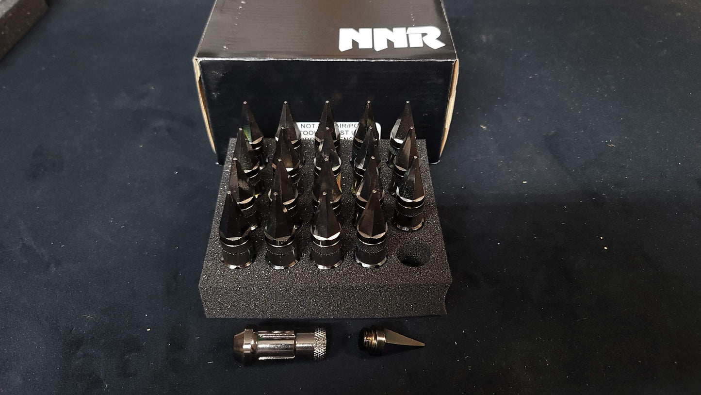 NNR Steel Extended Spline Wheel Lug Nuts with Spike - 20pcs