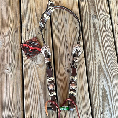 Premium Rawhide One-Ear Headstall by Circle Y - Korvel