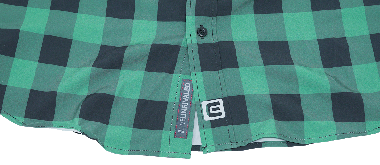 Titan Performance Shirt - Black/Green Plaid Long Sleeve - Korvel