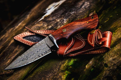 Premium Custom Damascus Steel Hunting Knife - Korvel
