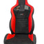 SPDZ1 T1R Racing Seats - Black & Red Leather/Suede