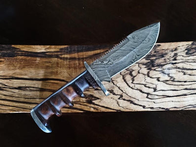 Premium Handmade Damascus Steel Hunting Knife - Korvel